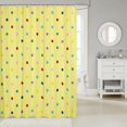 thumbnail image 2 of Manfei Sparkle Stars Printed Shower Curtain 72Wx78L,Lovely Cartoon Themed Bath Curtain,Yellow, 2 of 5