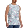 thumbnail image 2 of Fotbe Men's Bunny And Flower Print Men's Sleeveless Muscle Tank Tops Casual T-Shirts for Gym Workout Beach-3X-Large, 2 of 8