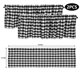 thumbnail image 4 of Paquete de 2 cortinas opacas con diseño de cuadros escoceses, color blanco y negro, 40,6 x 142,4 cm, 4 of 7