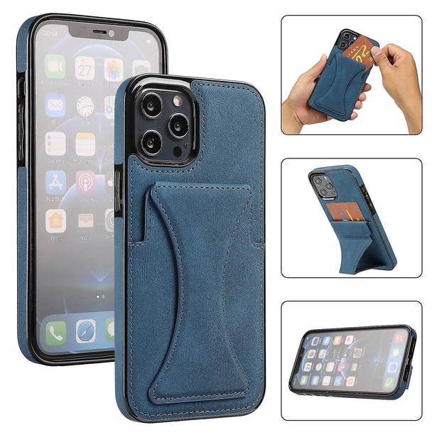 Funda para iPhone 14 Pro con tarjetero de piel sintética