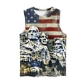 thumbnail image 4 of Moxiu 4th of July Tank Women American Flag Patriotic Shirt USA Flag Stars Stripes Print Sleeveless T-Shirt Tee Tops 2025 Multicolor,XXXXL, 4 of 4