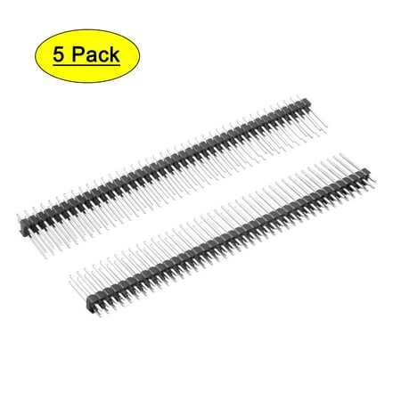 

5Pcs 2.54mm Pitch 40-Pin 19mm Length 2 Row Straight Connector Pin Header Strip