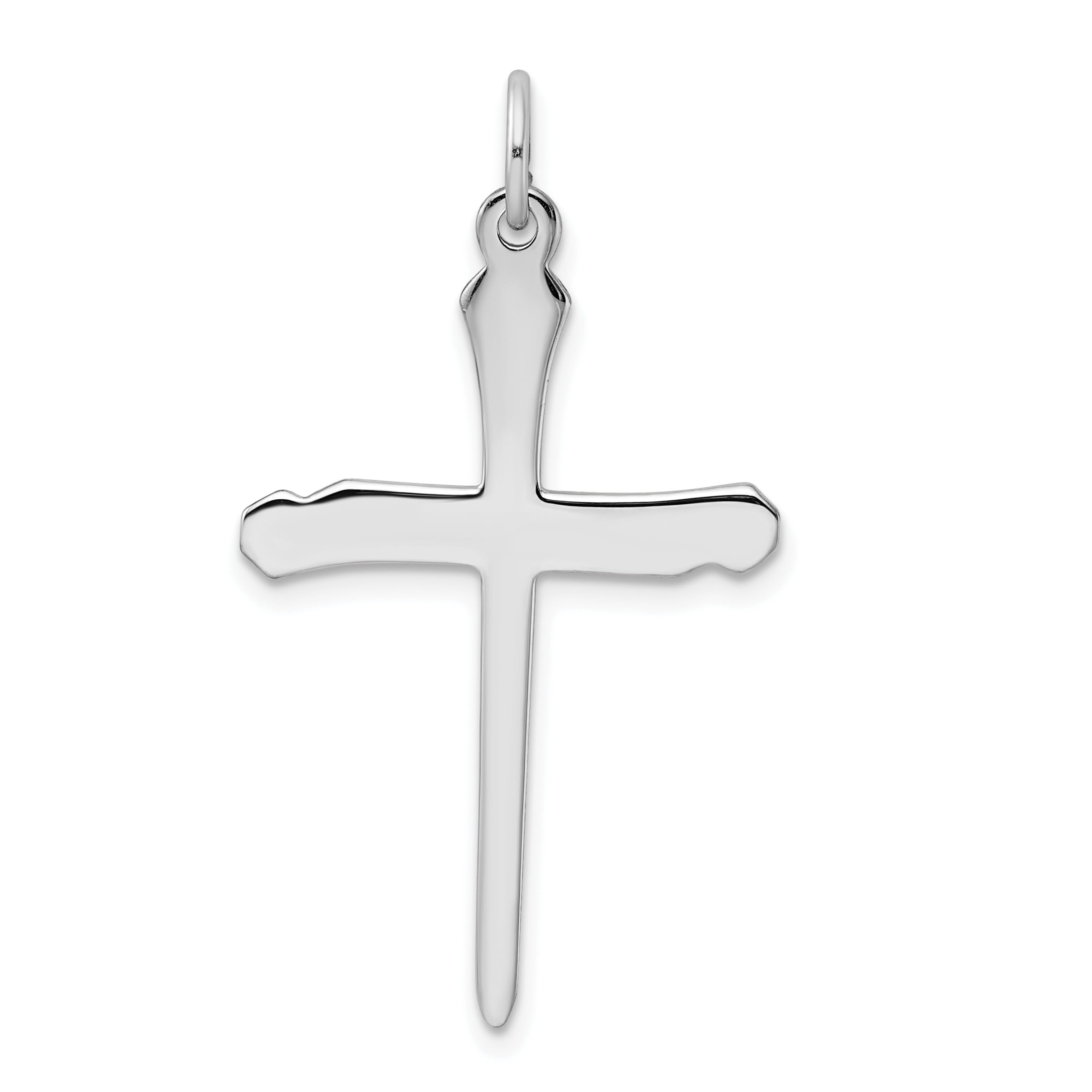 Sterling Silver & Vermeil Nail Cross Pendant Charm