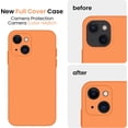 thumbnail image 3 of for iPhone 13 Case, Silicone Upgraded [Camera Protection] Phone Case with [2 Screen Protectors], Soft Anti-Scratch Microfiber Lining Inside, 6.1 inch, Kumquat, 3 of 11