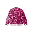 thumbnail image 5 of Xnihocha Kids Girls Sequin Bomber Jacket Sparkly Glitter Long Sleeve Baseball Jackets Hip Hop Jazz Dance Hot Pink 10, 5 of 7
