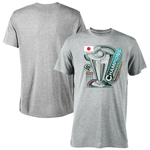 Men's LEGENDS Gray Japan Baseball 2023 World Baseball Classic Champions Tri-Blend T-Shirt