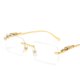 thumbnail image 4 of Gafas de sol cuadradas sin marco decorativas, gafas de sol retro de metal para mujer, gafas de moda para hombre, 4 of 4