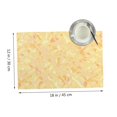 thumbnail image 3 of DouZhe Ensemble de 4 Sets de Table en Polyester, Motif Texture Sucre Jaune Macaron Résistant à la Chaleur pour Table à Manger, 12 Pouces x 18 Pouces, 3 of 6