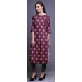 thumbnail image 2 of Bimba Long Straight Dresses For Women Printed 3/4 Sleeve Indian Clothing, 2 of 6
