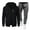 A-Black, variant on VBTAPA Men's Hoodie Tracksuit 2 Piece Set Casual Jogging Sweatsuits Full Zip Long Sleeve Hooded Jacket Drawstring Jogger Pants Suit 2025 Fall Winter Athletic Outfits Black XXXL