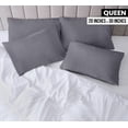 thumbnail image 2 of Funda de almohada Utopia Bedding tamaño queen, 20 x 30 cm, paquete de 4 unidades, color gris, 2 of 7