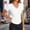 White, variant on Womens V Neck Short Sleeve T Shirts Lace Ribbed Casual Tops Going out Tight Shirts Basic Tee 2026 Outfits Trendy
