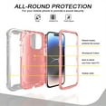 thumbnail image 3 of Phone Case for iPhone 12/12 Pro, 3 In 1 Cover with Ring Holder Kickstand Hybrid Shockproof Military Grade Protective Hard PC Soft Silicone Case for iPhone 12/12 Pro for Women Men, Gray/Rosegold, 3 of 5