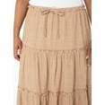 thumbnail image 5 of Celebrity Pink Women's and Women's Plus Tiered Maxi Skirt, Sizes XS-4X, 5 of 5