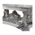thumbnail image 4 of Benjara Dining Table with Intricate Scroll Floral Carvings, Gray, 4 of 5