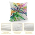 thumbnail image 4 of ARISTURING  Throw Pillow Cover Tropical Leaves Flowers Watercolor Art Abstract Jungle Colorful Monstrea Exotic Plants Decor Lumbar Pillow Case Cushion for Sofa Couch Bed Standard, 4 of 5