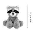 thumbnail image 4 of Cute Pet Doll Forest Animals Squatting Sitting Doll Figurine Home Decoration Gray Raccoon Figurine Plush Ornament, 4 of 4