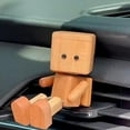 thumbnail image 5 of Cute Solid-Wood Leg-shaking Robot Figurine Car Mounted Aromatherapy Accessory-D, 5 of 11