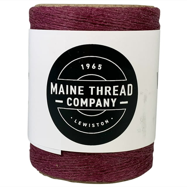 Maine Thread 0.020" Waxed Poly Cord 1 Ply - Raspberry
