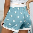 thumbnail image 4 of Ohufall Pajama Shorts for Women Summer Cute Star Printed Drawstring Elastic Waist Sleep Short Loose Comfy Lounge Pj Bottoms with Pockets, 4 of 7