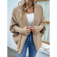 thumbnail image 6 of Women'S Cardigan Sweaters Oversized Chunky Knit Slouchy Wrap Batwing Open Front Outwear Coat Khaki XL, 6 of 8