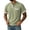 Green-short sleeve, variant on YFNNUP Tshirt for Mens Waffle Button Up Shirt Lightweight Short Sleeve Shirts Casual Color Block Basic Tops Coffee S