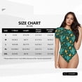thumbnail image 5 of Pofeuu Pineapple And Cactus Print Short Sleeve Body Suits Women Round Neck Bodysuits for Women Onesie Adult Set Body Suit-Small, 5 of 7