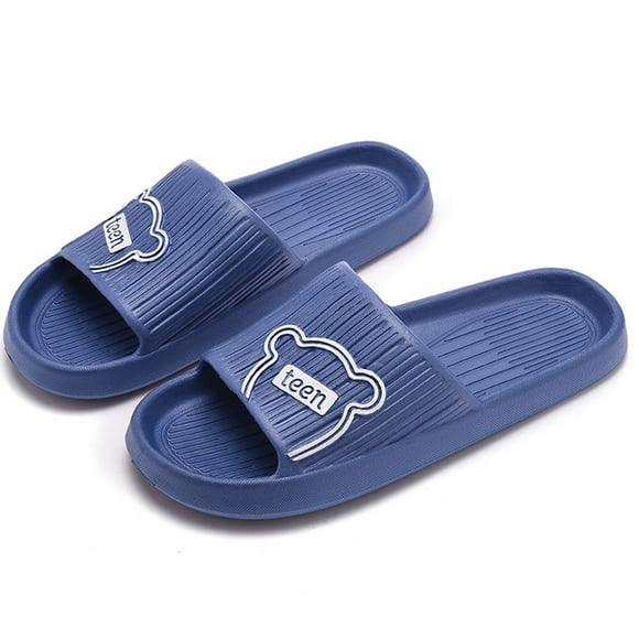 Clearance Sales ABPWLY Womens Mens Solid Color Hollow Side Tracing Thickening Super Soft Breathable Non-Slip Bedroom Home Slippers