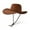 Brown, variant on Cowboy Hat, Sun Hat Faux Felt Leather Suede Travel Cap Western Hat Outdoor Sun Protect Brown