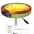 thumbnail image 4 of Naloa Tennis Ball In Fire And Water Round Bar Stool Cushion Cover 12-14 inch, Fits Kitchen, Office, Restaurant Chairs - {sizeName}13 inch, 4 of 7