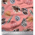 thumbnail image 1 of Soimoi Rayon Fabric Colorful Shells Ocean Printed Fabric 1 Yard 56 Inch Wide, 1 of 3