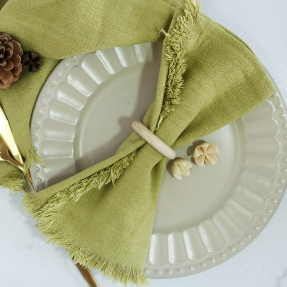 suxuMhao Tassels Cloth Napkins Set of 4,GREEN 45x45cm - Dinner Napkins Cloth,cotton linen napkin, Cloth Napkin for Dining, Suitable for Multiple occasions