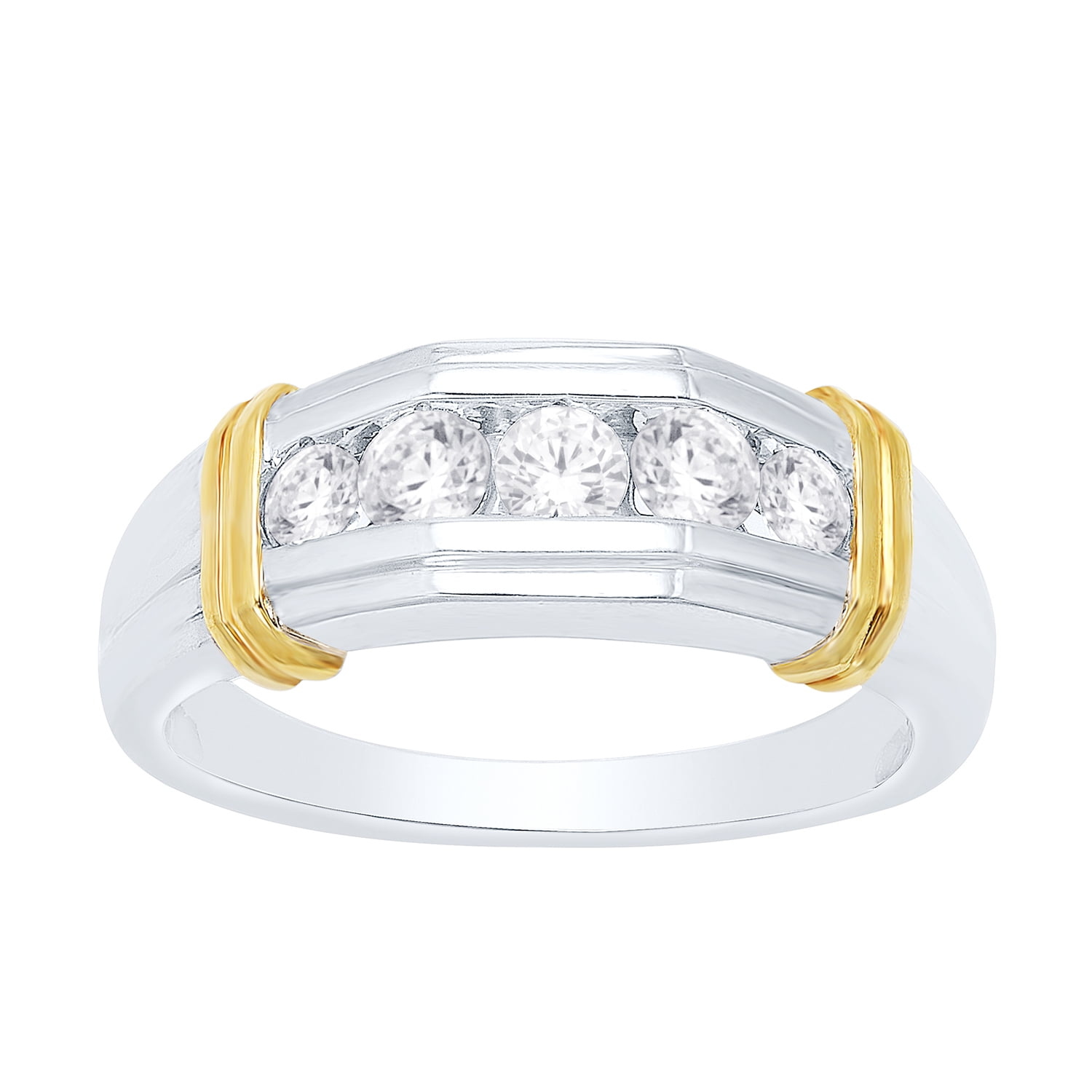 New 10K Mens White Gold Round Diamond Semi Mount Fahsion Pinky Band Ring 4.10 Ct 