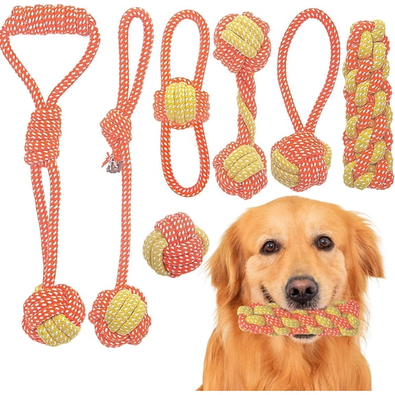 7 Pack Puppy Rope Toys - Variety of Dog Cotton Rope Toys for Small Dogs, Teething, Chewing & Boredom Relief