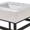 thumbnail image 4 of 24. in Stone effects Vanity Top in Aosta White Apron with White Sink, 4 of 7