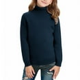 thumbnail image 5 of Turtleneck Sweaters for Boys Girls 2-15 Years Kids Winter Knitwear Clothes Long Sleeve High Neck Knit Pullover Top (14 Years, Navy), 5 of 7