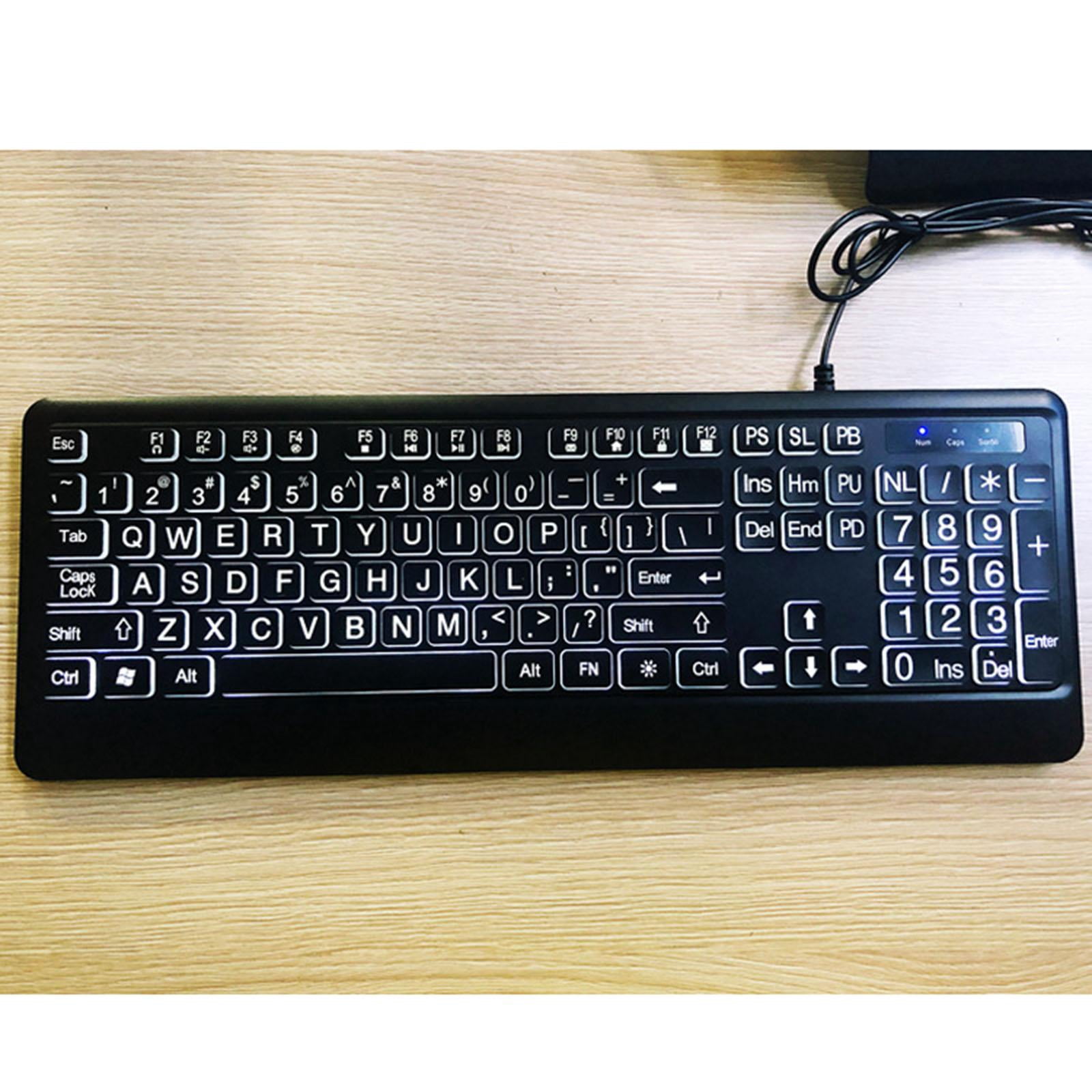 Wzmzjy Backlit Keyboard 106 Keys Durable Mechanical Feeling Numeric Keypad for Computer