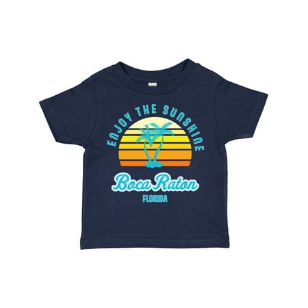 

Inktastic Summer Enjoy the Sunshine Boca Raton Florida in Blue Gift Toddler Boy or Toddler Girl T-Shirt