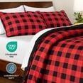 thumbnail image 4 of Bare Home Down Alternative Comforter Set - 2-Pieces - All Seasons - Twin/Twin XL, Buffalo Plaid - Red/Black, 4 of 8