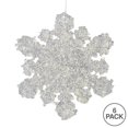 thumbnail image 2 of Vickerman M188100 5 in. Clear Snowflake Silver Glitter  6 per Bag, 2 of 3
