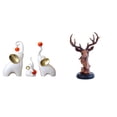thumbnail image 1 of Esculturas De Animales De Elefante Y Ciervo, Figuras Artesanales, Estatuas Familiares, Decoraciones De Escritorio, Decoración Del Hogar, Adornos De Resina Para Dormitorio, Sala De Estar Y, 1 of 8