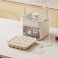 thumbnail image 2 of Ice Cube Tray with Lid and Ice Storage Bin, 50 Ice Cubes Press and Release Ice Mold, Drawer Style Portable Ice Maker with Scoop, PET+PP Ice Cube Container for Freezer, Home, Camping - Color 3, 2 of 9