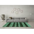thumbnail image 3 of Ahgly Company Indoor Square Abstract Turquoise Blue Modern Area Rugs, 8' Square, 3 of 4