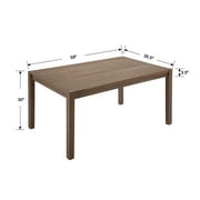 Guyou Solid Wood Dining Table, 59 Farmhouse Large Size Rectangular Dining Table for 4-6 People, Modern Kitchen Table for Living Room Dining Room Kitchen, Natural Brush