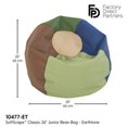 thumbnail image 2 of SoftScape Classic 26" Junior Bean Bag Chair, Furniture for Kids, Perfect for Reading, Playing Video Games or Relaxing, Alternative Seating for Classrooms, Daycares, Libraries or Home - Earthtone, 2 of 5