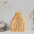 thumbnail image 5 of Rompecabezas familiar de madera Oso Arte Osos Escultura decorativa (F), 5 of 5
