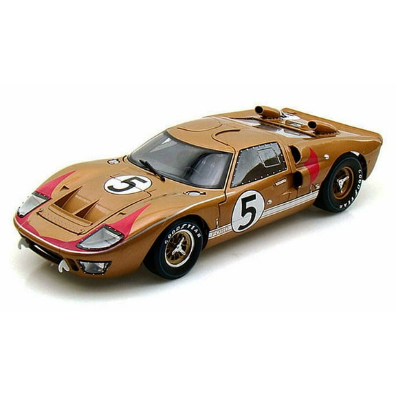 1966 Ford GT-40 MK II #5, Gold - Shelby  SC403 - 1/18 Scale Diecast Model Toy Car