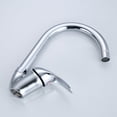 thumbnail image 2 of Modern Chrome Kitchen Sink Faucet Single Lever Mixer Tap Zinc Alloy Hot Cold, 2 of 9