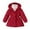 Red, variant on Toddler Jackets Boys,Jacket Girls Long Hooded Drawstring Waist Solid Color Outerwear,Toddler Girl Coat,Brown,3-4 Years