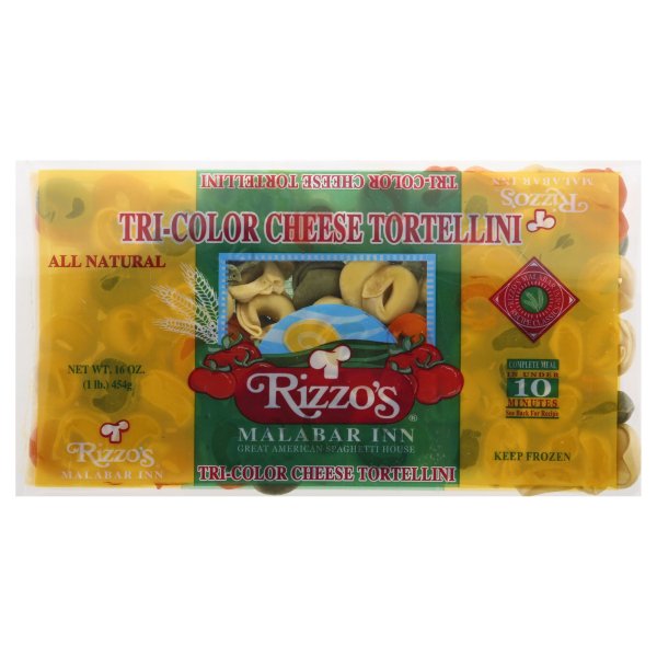 Rizzo's Malabar Inn Frozen TriColor Cheese Tortellini, 16 oz